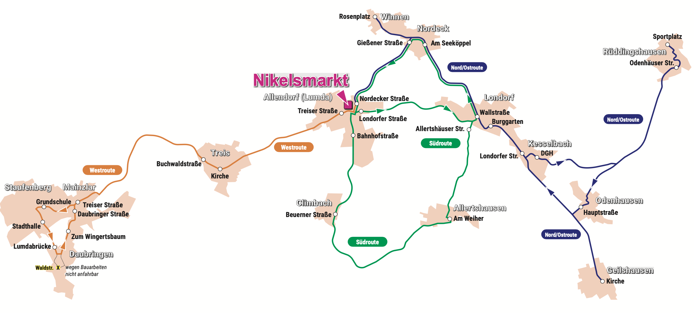 Sonderbusse fahren wieder zum Nikelsmarkt
