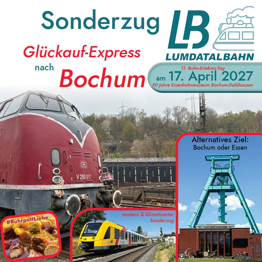 11. Bahn-Erlebnis-Tag - Glückauf-Express nach Bochum